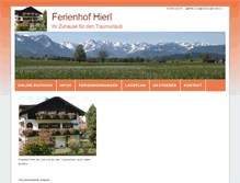Tablet Screenshot of ferienhofhierl.de